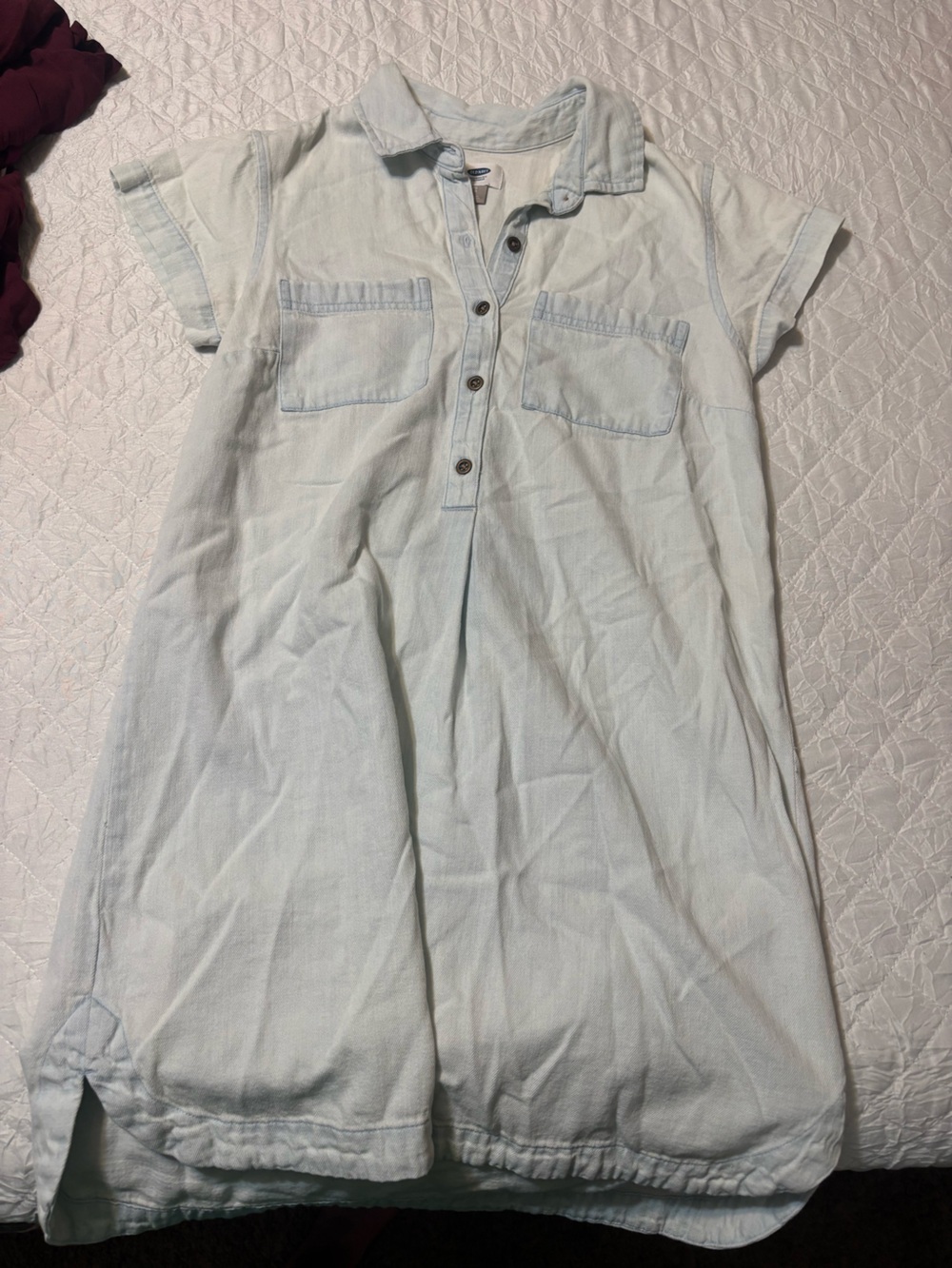 Old Navy Light Blue Denim Shirt Dress